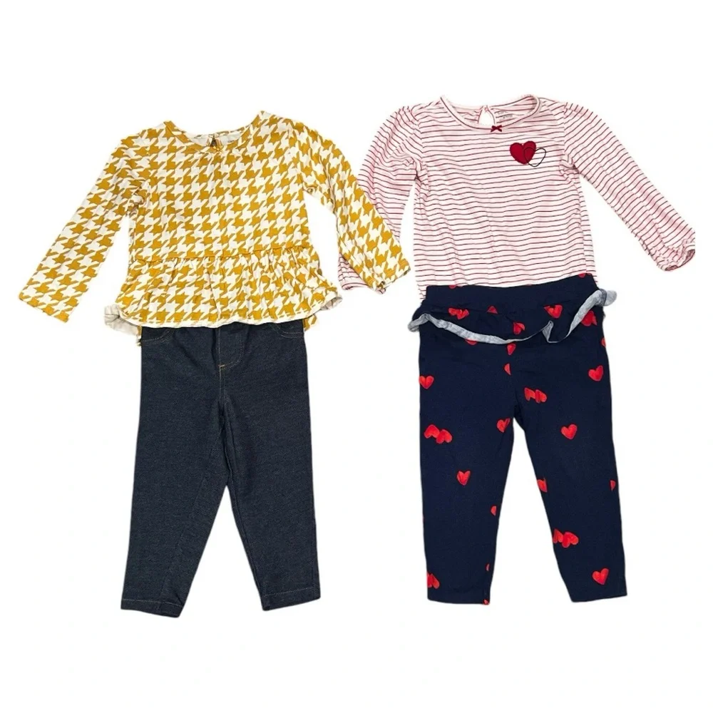 2 Carter's‎ girl-piece set for toddlers, size 24 months